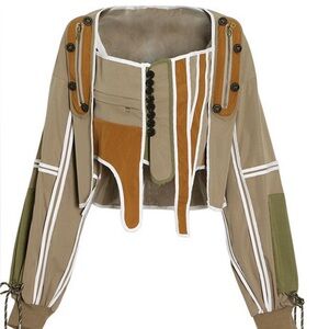 Stylish Multi-Color Jacket with Button Details